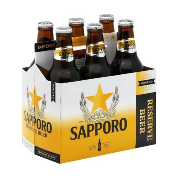 SAPPORO 6 Pack 12 oz Bottle